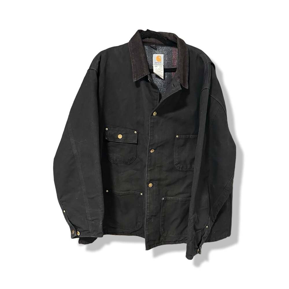 Vintage Carhartt C01 BLK Blanket-Lined Chore Coat